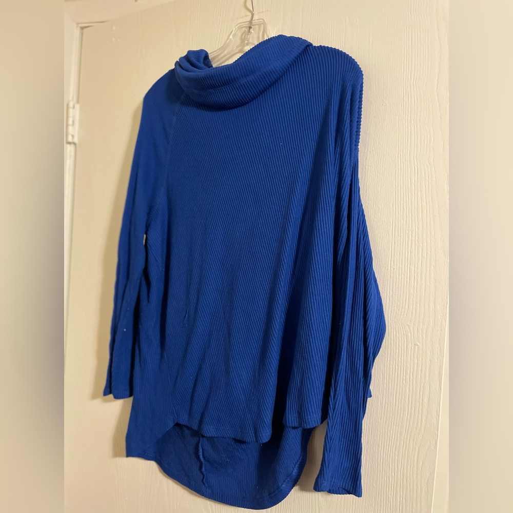 Terra Sky Blue 1X Blue Turtleneck